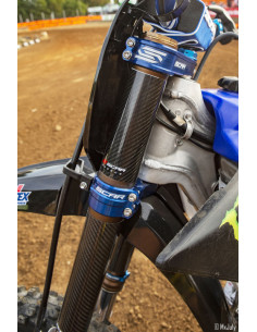 Té de fourche SCAR Offset 25mm bleu Yamaha 2