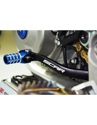 Sélecteur de vitesse SCAR bleu Kawasaki KX450F