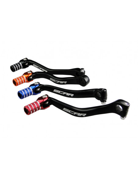 Sélecteur de vitesse SCAR noir mat/embout bleu Yamaha YZ125