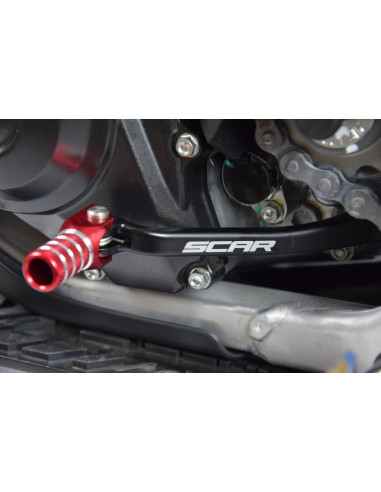 Sélecteur de vitesse SCAR rouge Honda CRF450R/RX