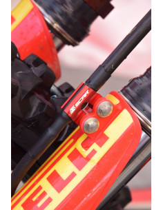 Guide durite de frein avant SCAR rouge 2