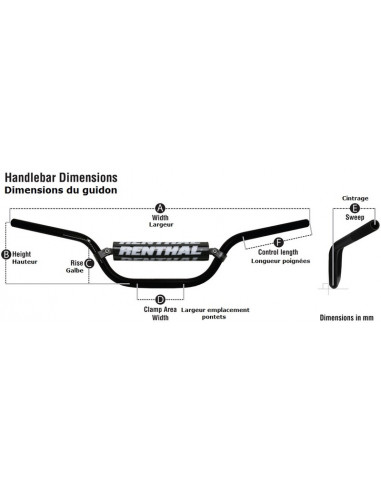 Guidon RENTHAL Twinwall 994 KTM High