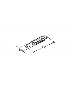 Ressort BUZZETTI 110x18mm pour béquille centrale