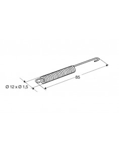 Jeu de 5 ressorts BUZZETTI 87x18,3mm pour béquille centrale 445917