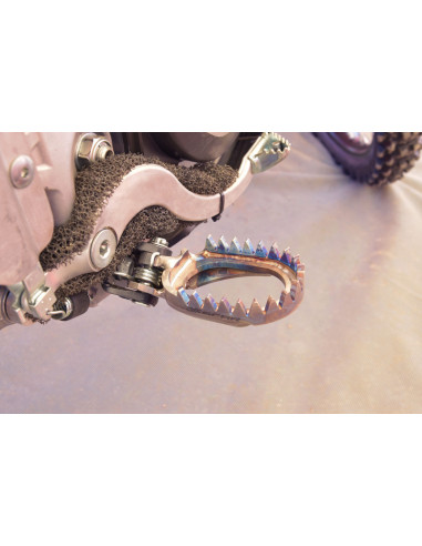 Repose-pieds SCAR anti-boue titane Honda CR/CRF