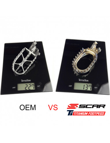 Repose-pieds SCAR anti-boue titane Suzuki RMZ