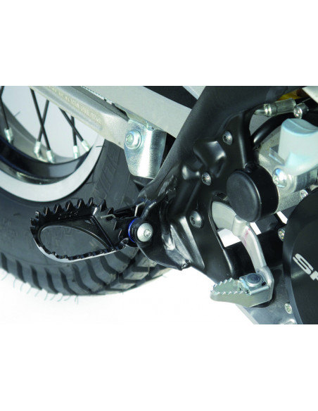 Repose-pieds S3 Hard Rock position centrale acier argent