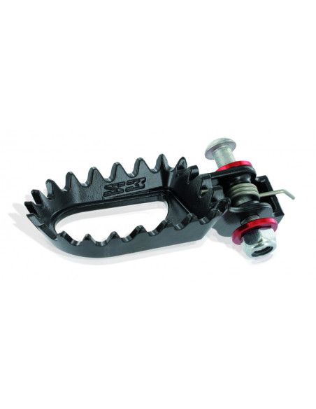 Repose-pieds S3 Hard Rock position centrale acier noir