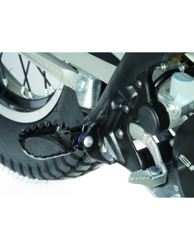 Repose-pieds S3 Hard Rock position centrale acier noir