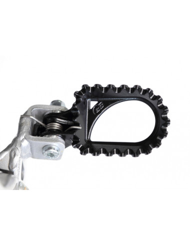 Repose-pieds S3 Hard Rock position arrière +10mm acier noir