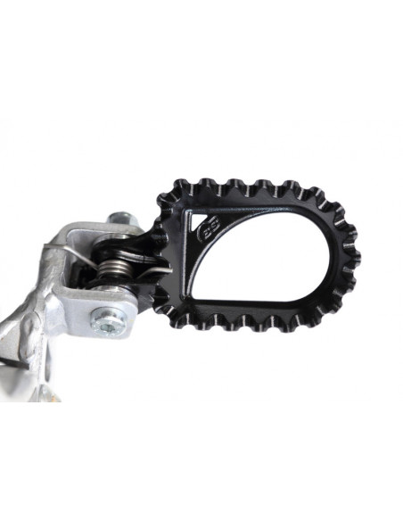 Repose-pieds S3 Hard Rock position arrière +10mm acier noir