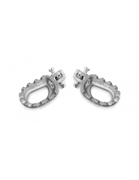 Repose-pieds S3 Curve aluminium argent
