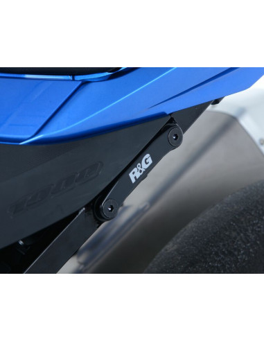 Cache-orifice repose-pieds arrière R&G RACING gauche type origine - noir Kawasaki Ninja 250/300