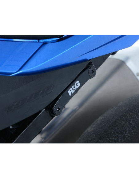 Cache-orifice repose-pieds arrière R&G RACING gauche type origine - noir Kawasaki Ninja 250/300