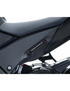 Cache-orifice R&G RACING pour repose-pied arrière-gauche alu noir Kawasaki ZX-10R 2