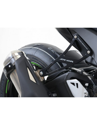 Kit suppression repose-pieds arrière R&G RACING noir Kawasaki ZX-10R