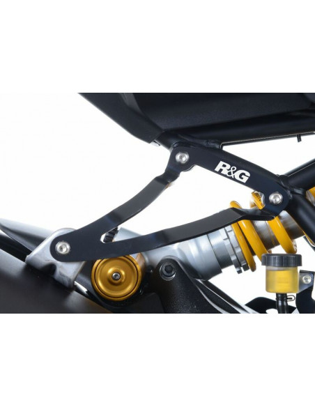 Patte de fixation de silencieux R&G RACING noir Ducati Monster 1200R