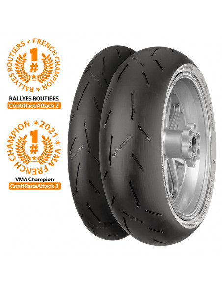 Pneu CONTINENTAL ContiRaceAttack 2 Med 180/60 ZR 17 M/C 75W TL