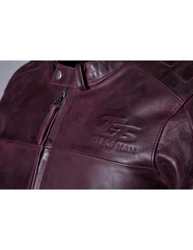 Veste RST Brandish2 cuir CE homme - Oxblood