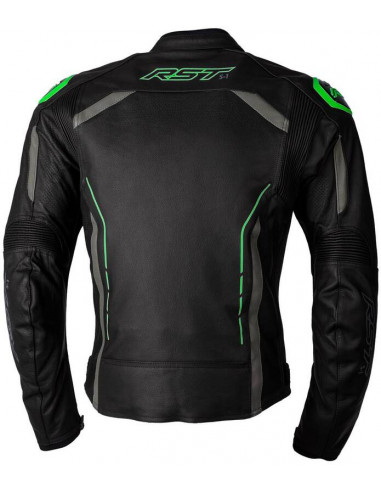 Veste RST S1 CE cuir - noir/gris/vert fluo taille S