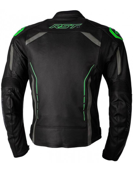 Veste RST S1 CE cuir - noir/gris/vert fluo taille XXL