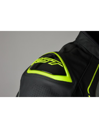 Veste RST S1 cuir homme - Neon yellow