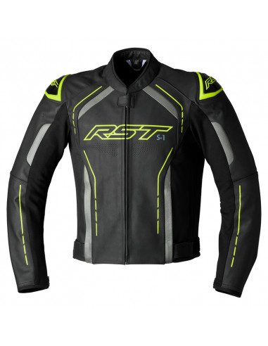 Veste RST S1 cuir homme - Neon yellow