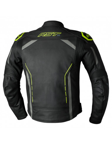 Veste RST S1 cuir homme - Neon yellow
