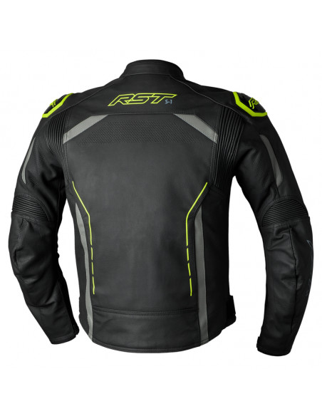Veste RST S1 cuir homme - Neon yellow