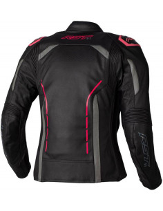 Veste femme RST S1 CE cuir - noir/rose fluo taille M