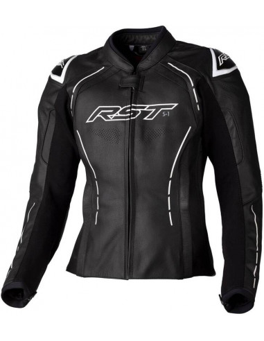 Veste femme RST S1 CE cuir - noir/blanc taille 3XL