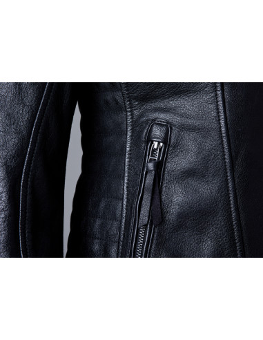 Veste RST Ripley2 cuir CE femme - Noir