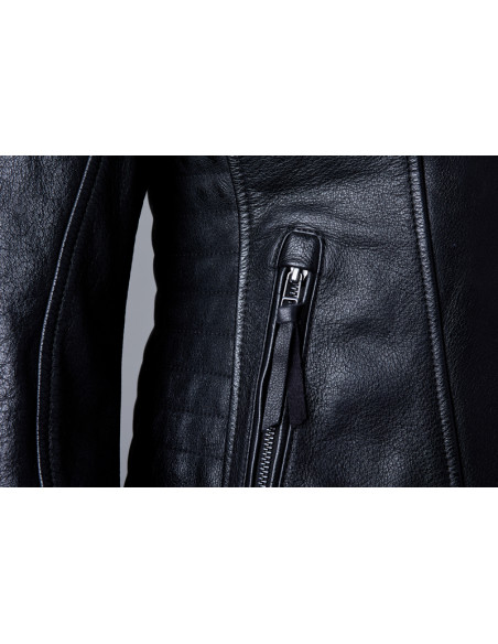 Veste RST Ripley2 cuir CE femme - Noir