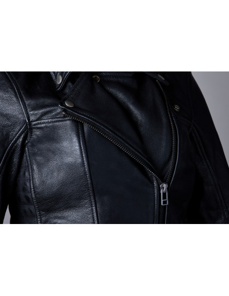Veste RST Ripley2 cuir CE femme - Noir