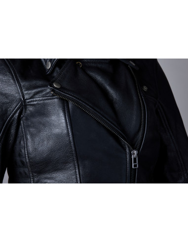 Veste RST Ripley2 cuir CE femme - Noir