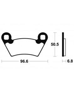 Plaquettes de frein TECNIUM MX/Quad métal fritté - MOA300 2