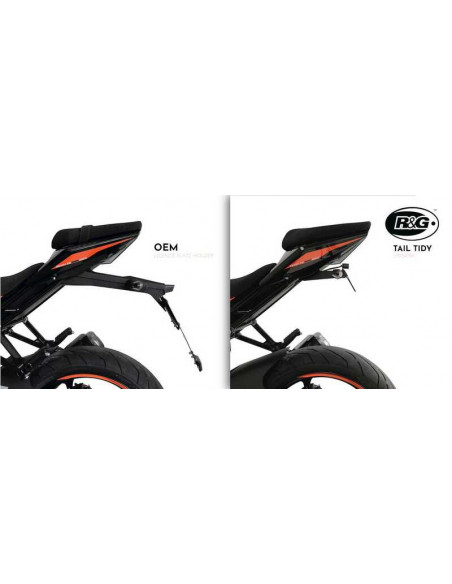 Support de plaque R&G RACING noir Ducati