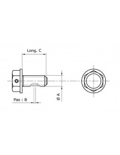 Bouchon de vidange TECNIUM aimanté - aluminium noir M12x1,25x14 2