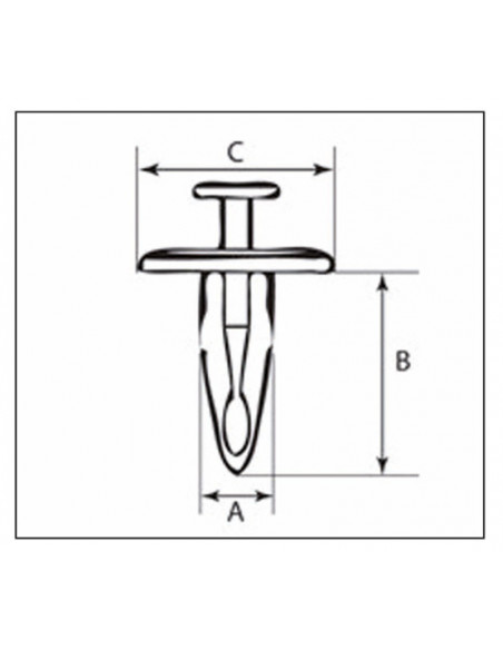 Rivets plastique M8 BOLT 10 pièces
