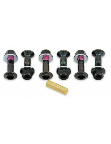 Kit vis et écrous de couronne Bolt noir par 6