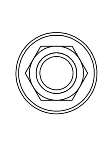 Ecrou à bride BOLT M6x1mm tête 10mm acier 10 pièces