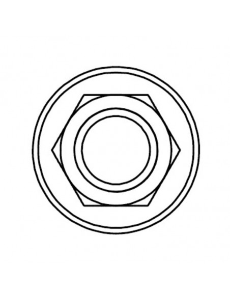 Ecrou à bride BOLT M6x1mm tête 10mm acier 10 pièces