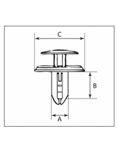 Rivets plastique M7 BOLT 10 pièces