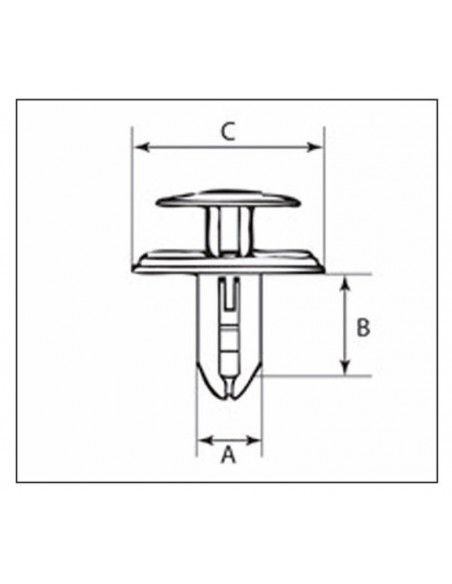 Rivets plastique M7 BOLT 10 pièces