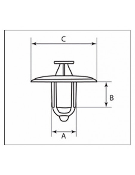 Rivets plastique M8 xL BOLT 10 pièces