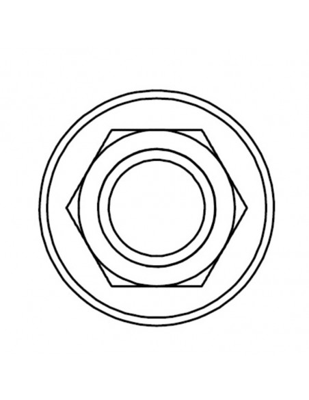 Ecrou à bride BOLT M8x1,25mm tête 12mm acier 10 pièces