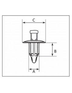 Rivets plastique M6 BOLT 10 pièces 2