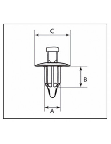 Rivets plastique M6 BOLT 10 pièces