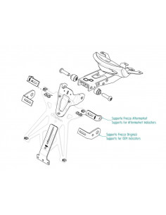 Kit support de plaque réglable LIGHTECH - Triumph Trident 660