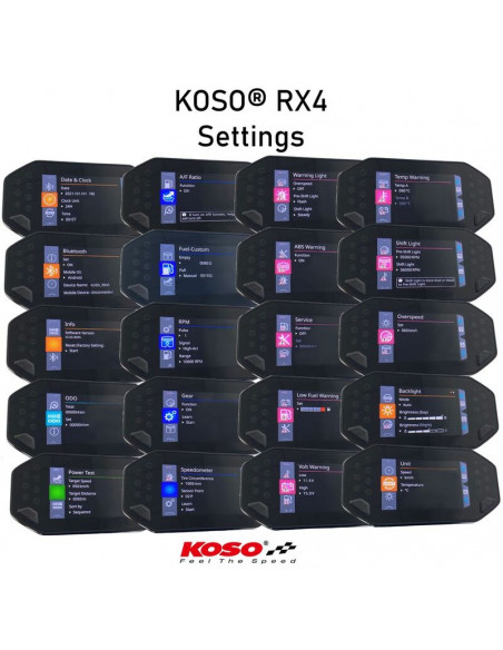 Compteur multifonction KOSO RX-4 universel